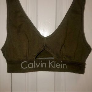 CALVIN KLEIN Olive Green Bralette